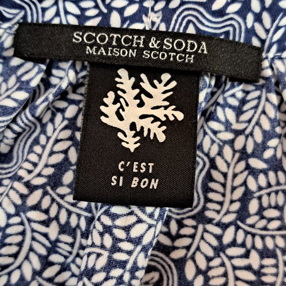 SCOTCH & SODA dress Sz SMALL long sleeves  ORGANIC COTTON light SUMMER BOHO CHIC - Picture 11 of 13